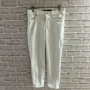 Guess white jeans mid crop size 25- women’s